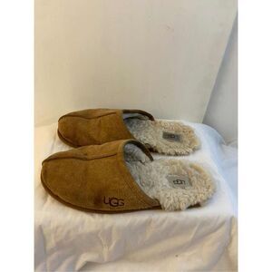 Ugg Mens fur lined slippers size 11 toe defect - read description